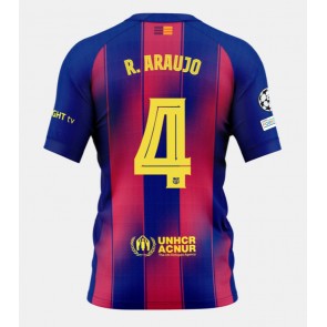 Lacne Muži Futbalové dres Barcelona Ronald Araujo #4 2025-26 Krátky Rukáv - Domáci
